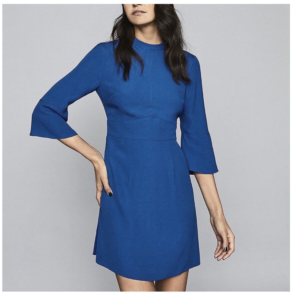 NWT REISS Formal Mother of Bride Wedding Guest Dress Plus Size - Size 10 Blue